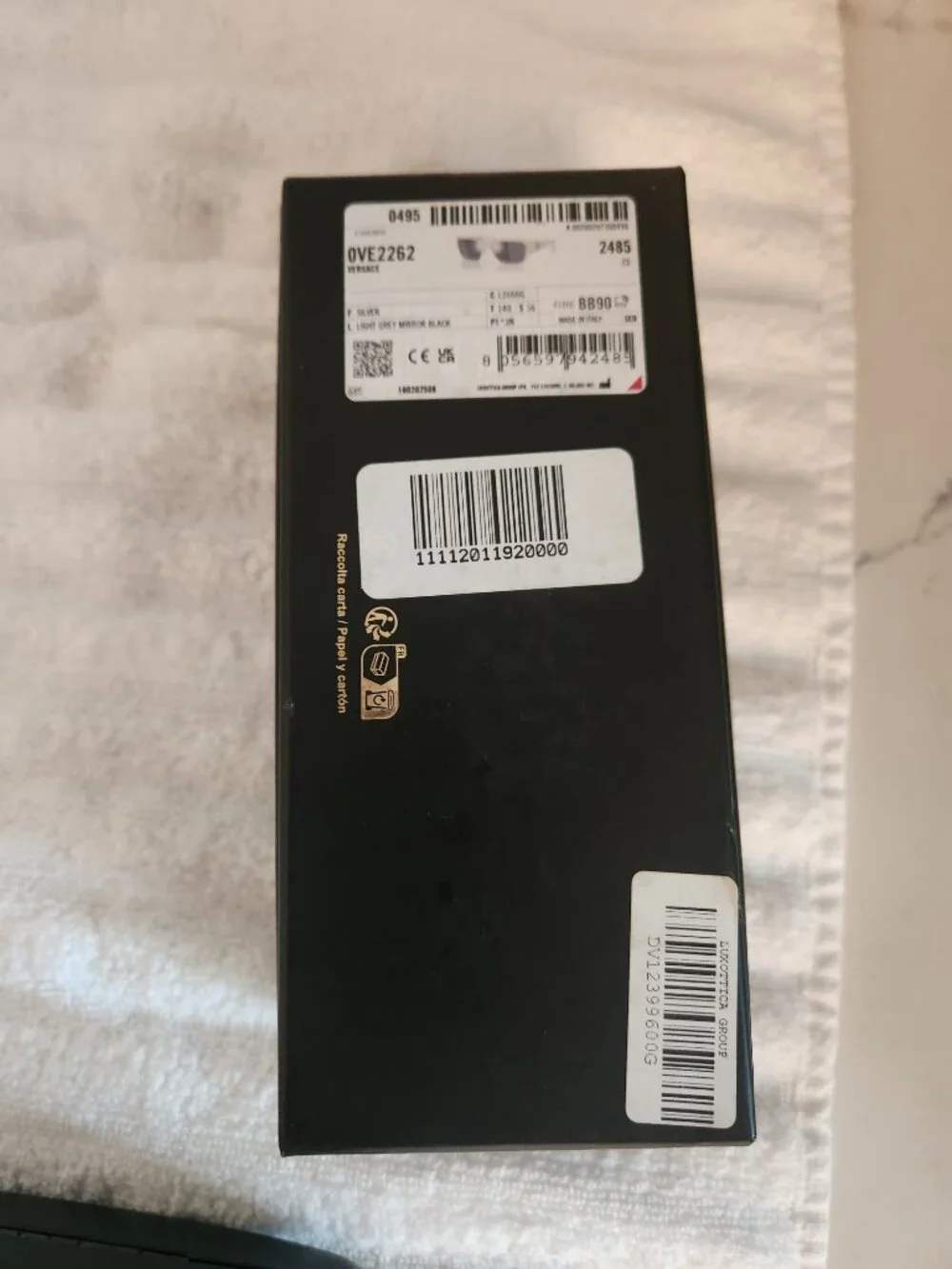Versace VE2262 Matte Silver Medusa Sunglasses Full Box Set